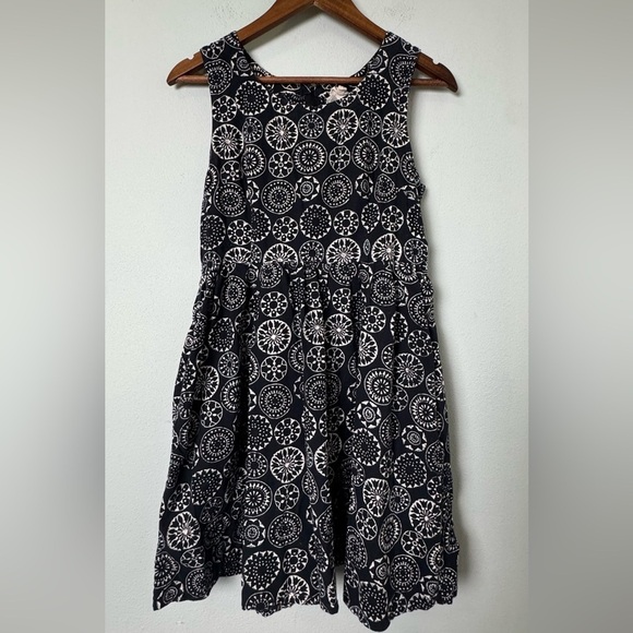 Mata Traders Blue Embroidered Circle Floral Boho Print Fit & Flare Dress Size M - Picture 2 of 12